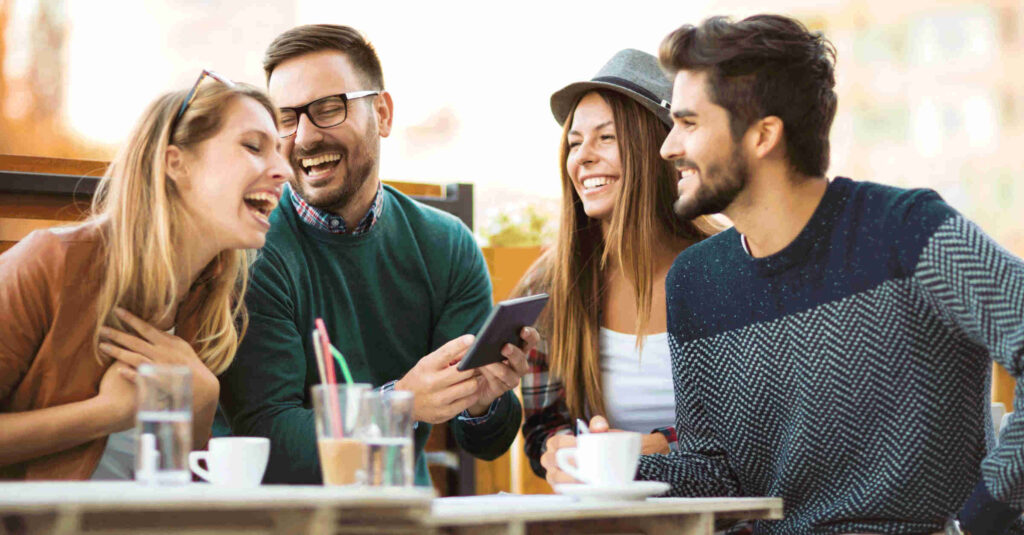 Meeting new people over a cup coffee