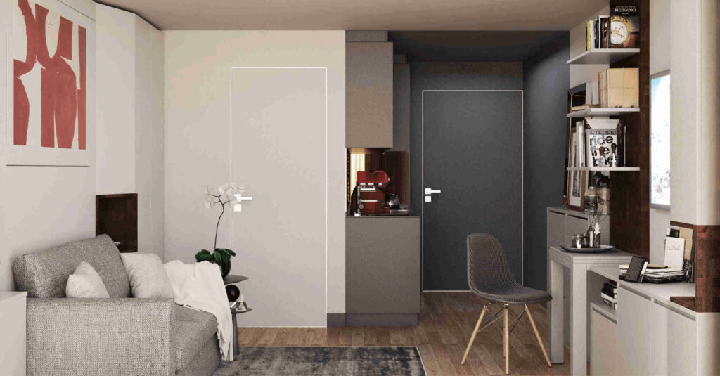 Micro apartment is fully furnished and functional